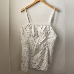 Kate Spade Sleepwear Chemise‎ Nightgown White Polka Dot Women’s Extra Large XL